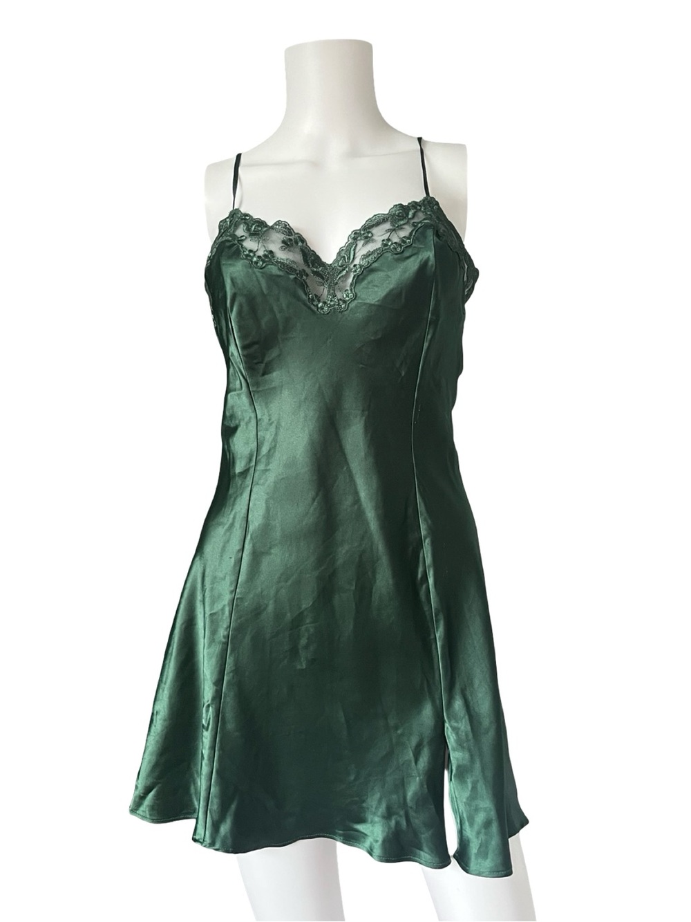 Vintage 2000 Y2K Victoria's Secret Green Slip Dress Fairy Womens Size Medium